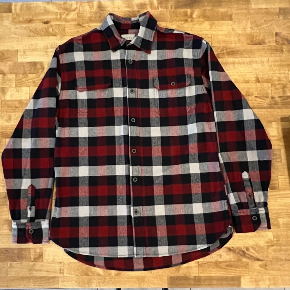 Jachs Brawny Red Tartan Plaid Flannel